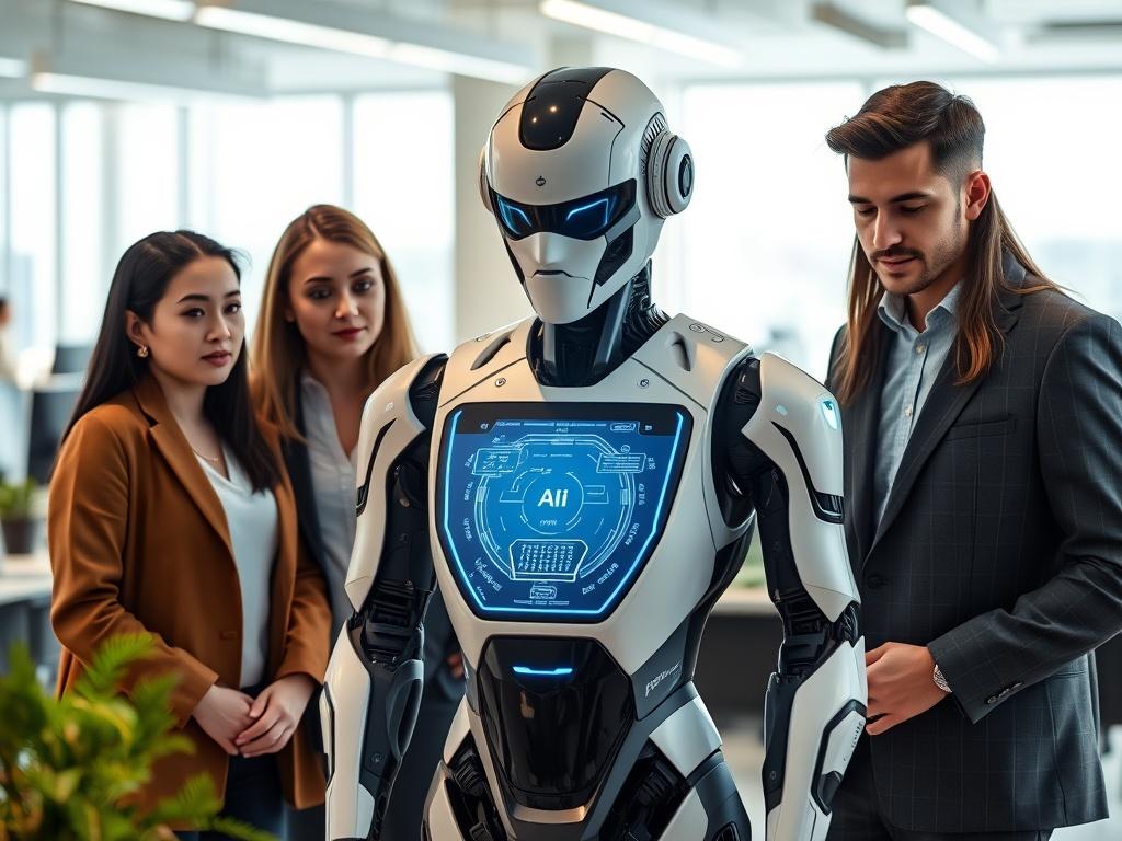 A close up shot of a modern office workspace featuring