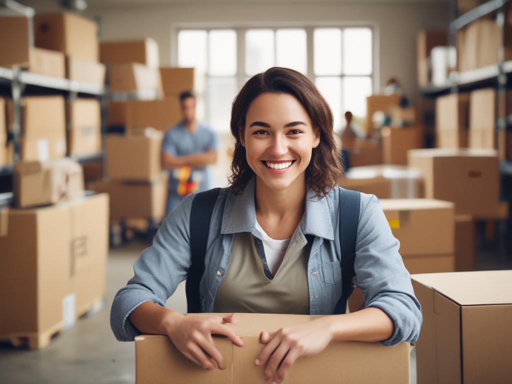 A close up shot of a professional moving team meticulously