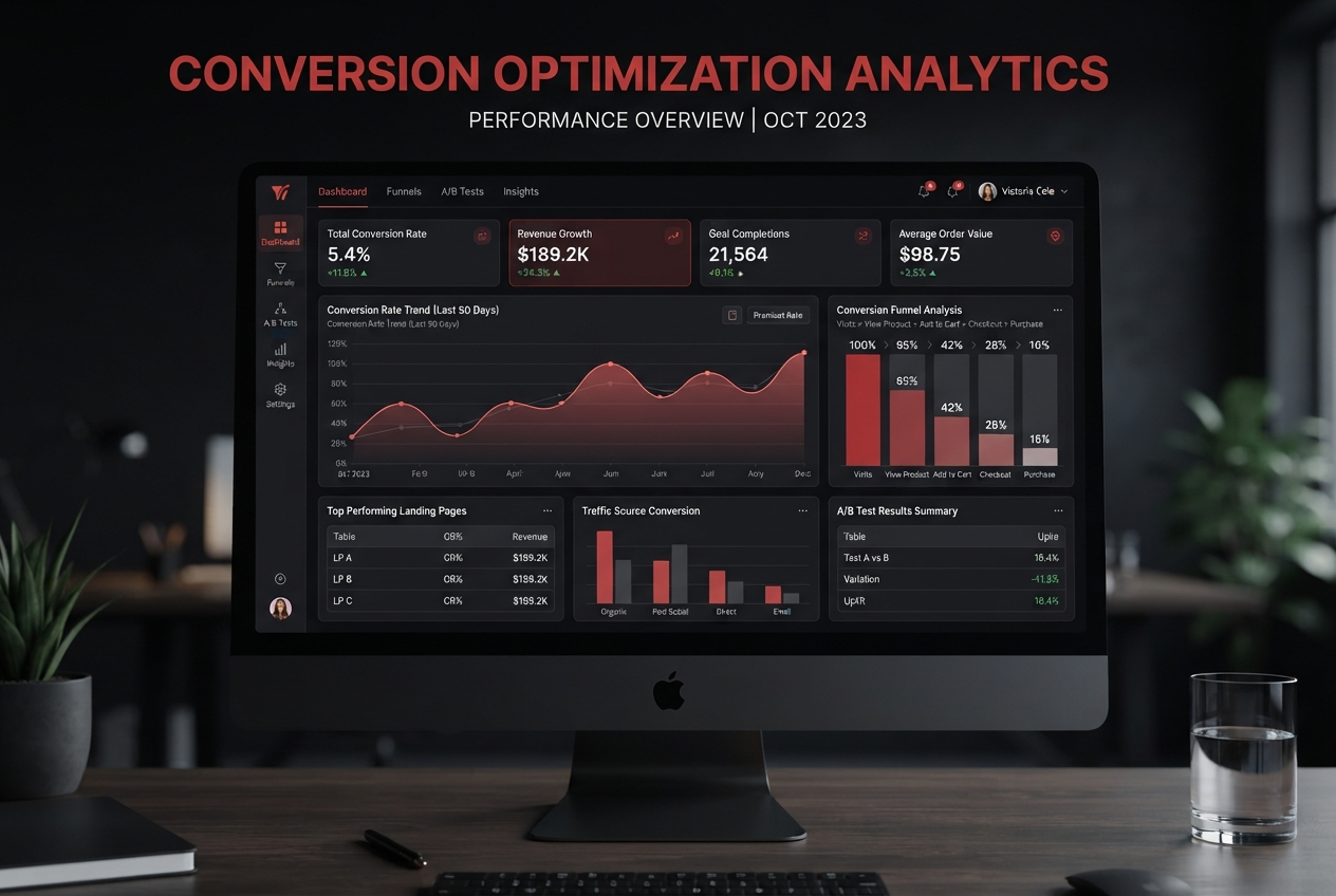 Conversion rate optimization analytics