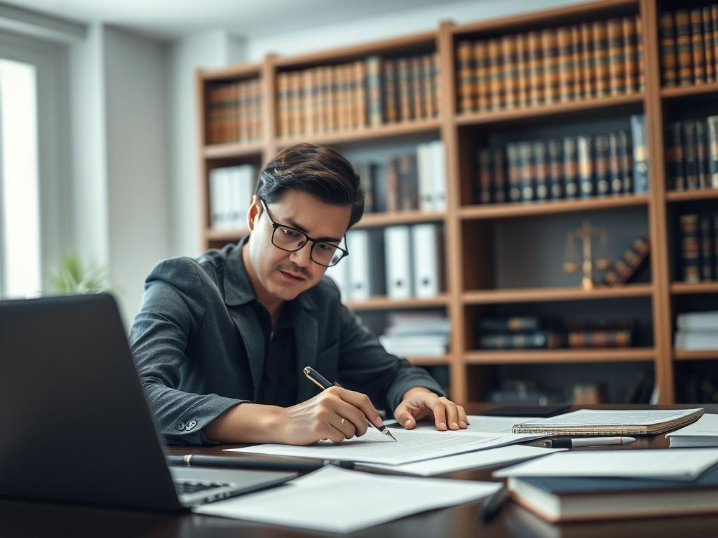 A close up shot of a professional looking legal support