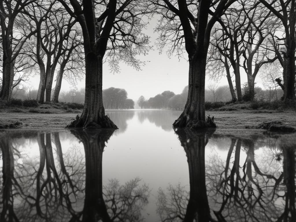 Here are some keywords in English that could help generate an image reflecting the theme of the blog titled "Et si on arrêtait de transformer ?":

1. Stagnation
2. Reflection
3. Nature reclaiming
4. Stillness
5. Balance
6. Resilience
7. Unchanging landscapes
8. Peaceful coexistence
9. Simplicity
10. Contemplation

These keywords emphasize themes of stillness, reflection, and a pause in transformation, aligning well with the blog's title.