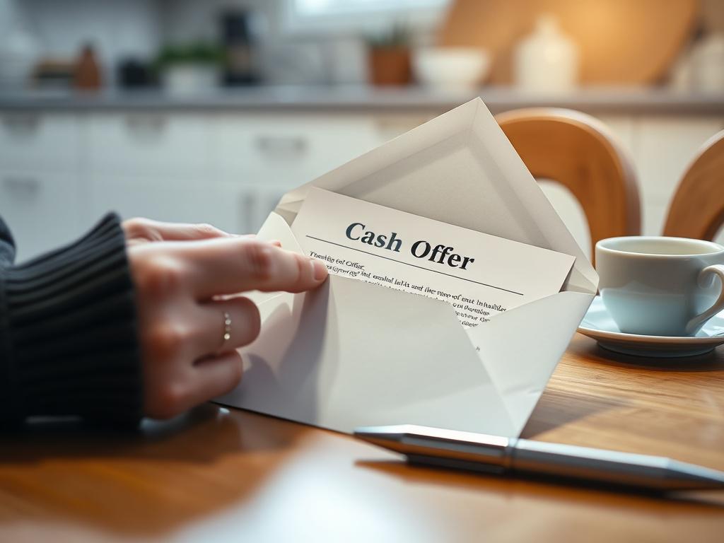 A close up of an envelope being opened, revealing a