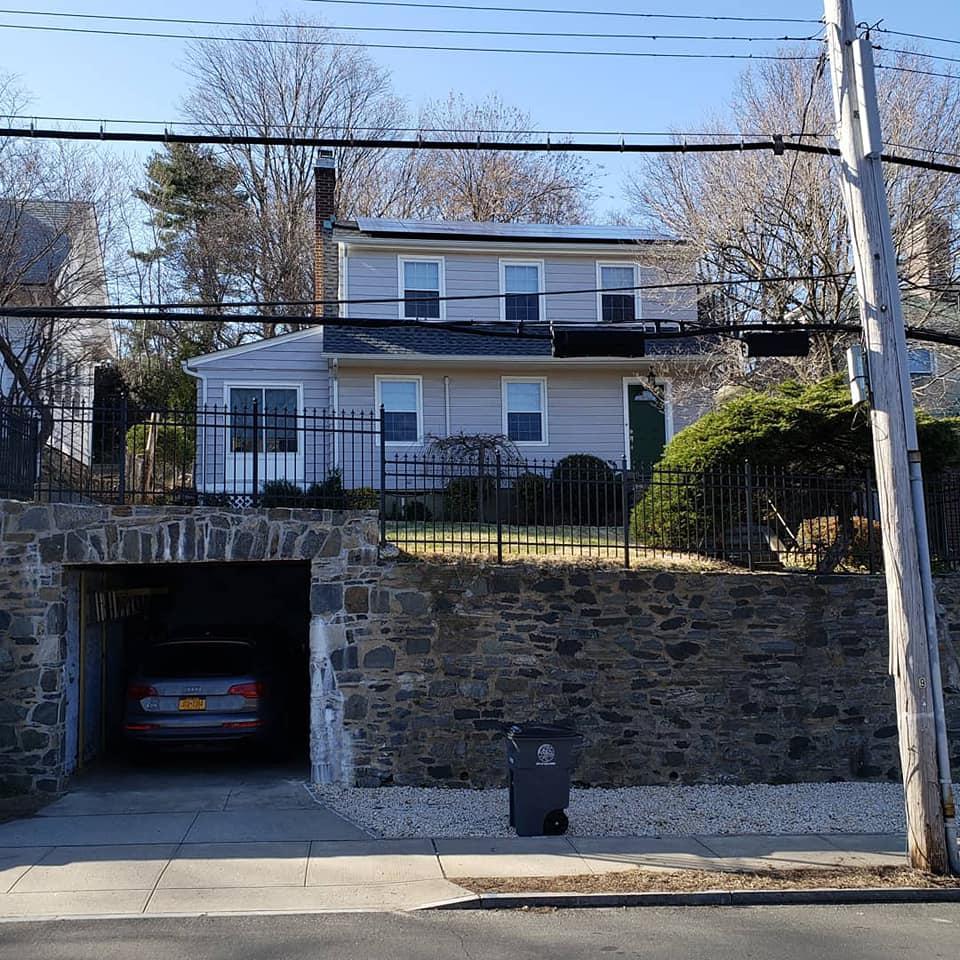 home in westchester county, ny with newly installed sunpower solar panels