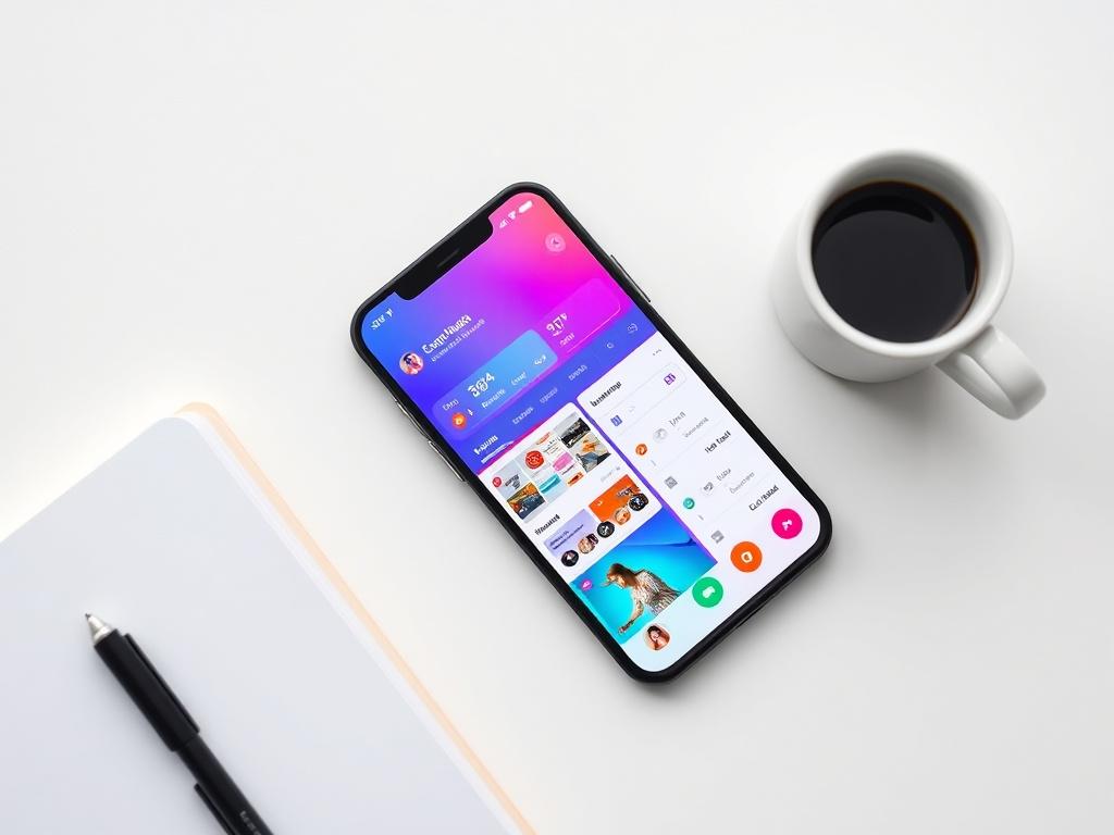 A high resolution image showcasing a social media dashboard on