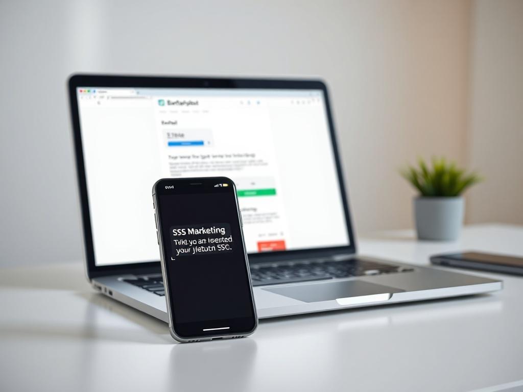 A high resolution image of a smartphone displaying an SMS