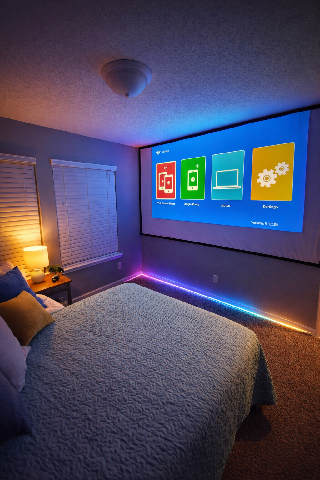 Common area lounge with artistic decor