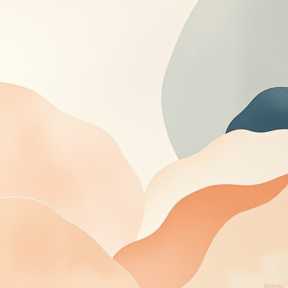 Abstract artwork with flowing shapes