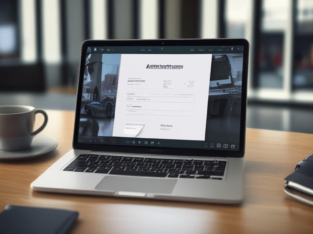 A close up shot of a modern laptop displaying the