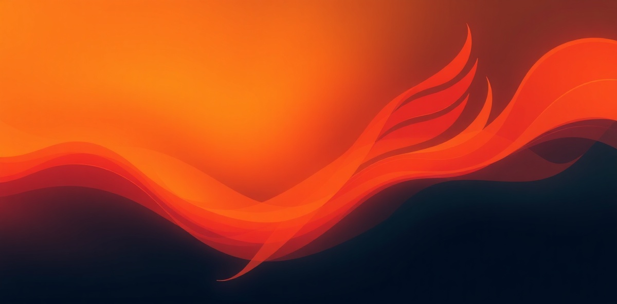 Rising phoenix gradient background