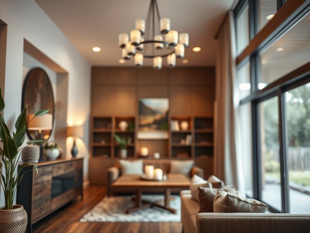 An inviting close up shot of a modern home interior