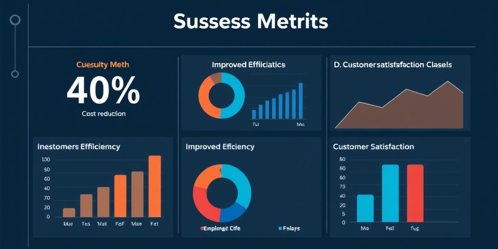 Case study results showing 40% cost reduction and improved metrics