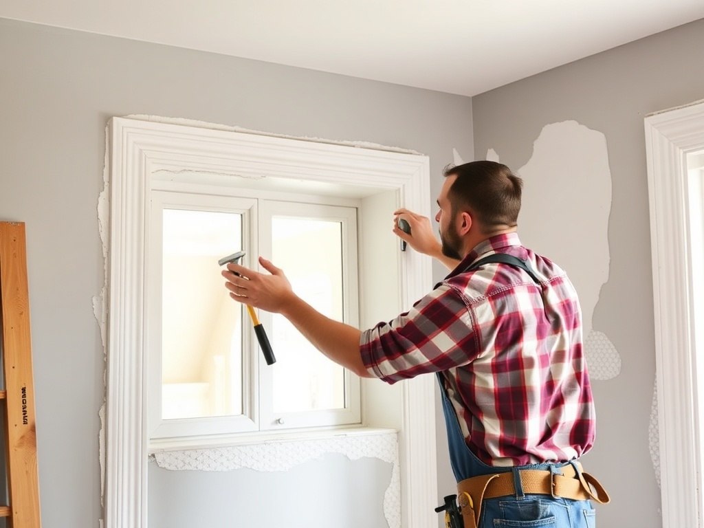 Professional drywall and trim repair work