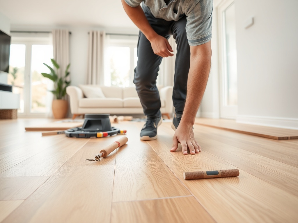 Professional hardwood flooring installation