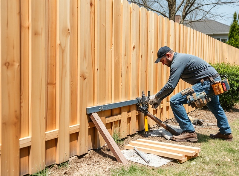 Professional fence repair work