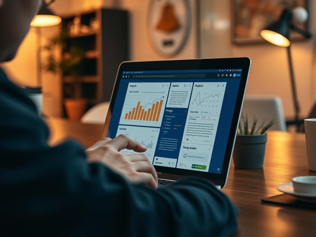 A close up shot of a person browsing a website