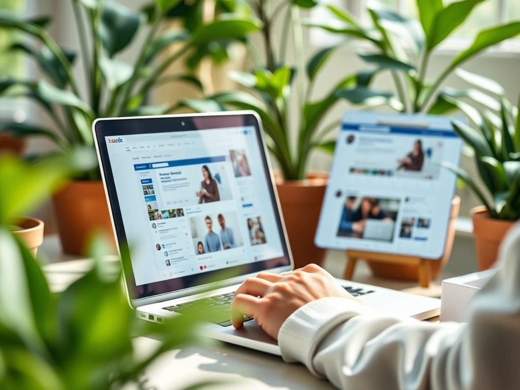 A high resolution image of a social media management scene