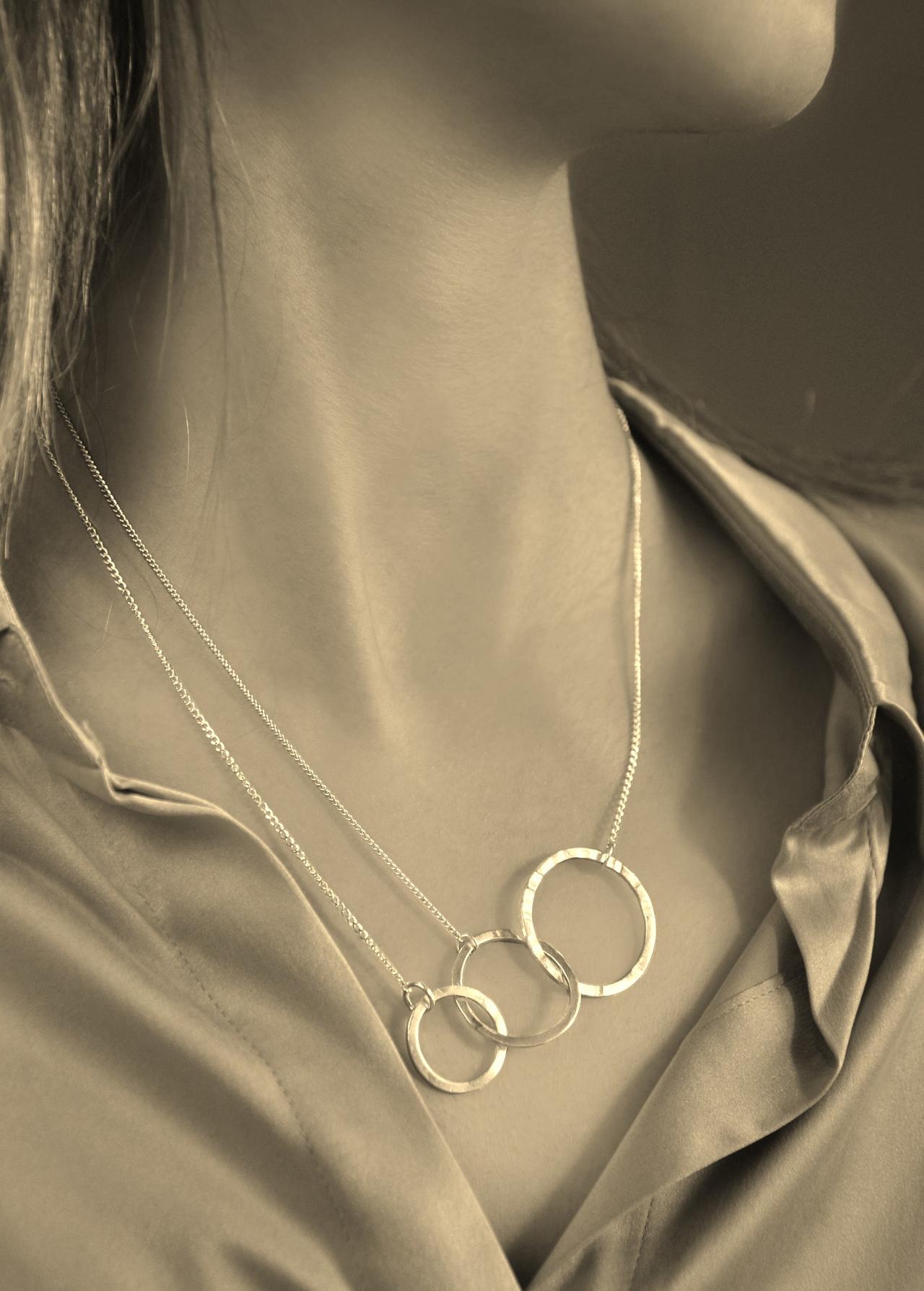 Hammered Silver Pendant