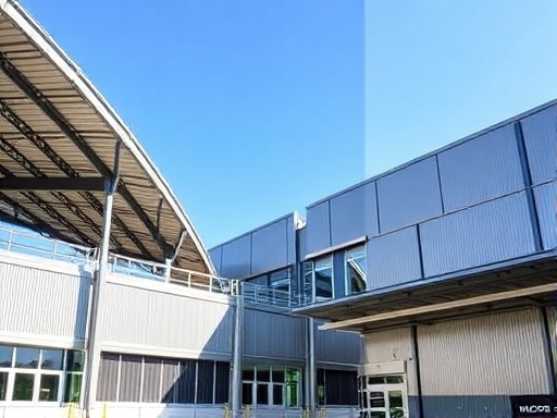 Modern steel building structure