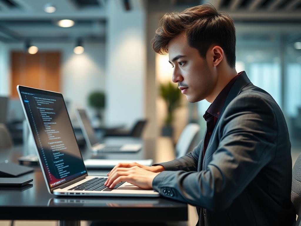 A close up shot of a professional in a modern