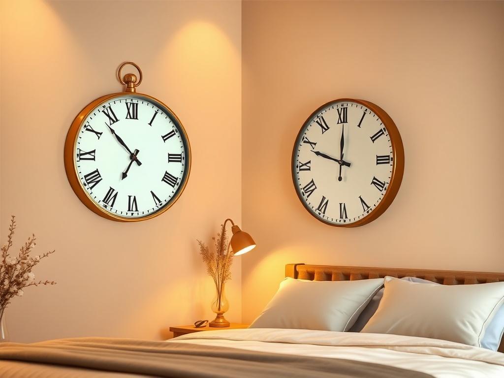 An elegant clock on a wall in a rental property,