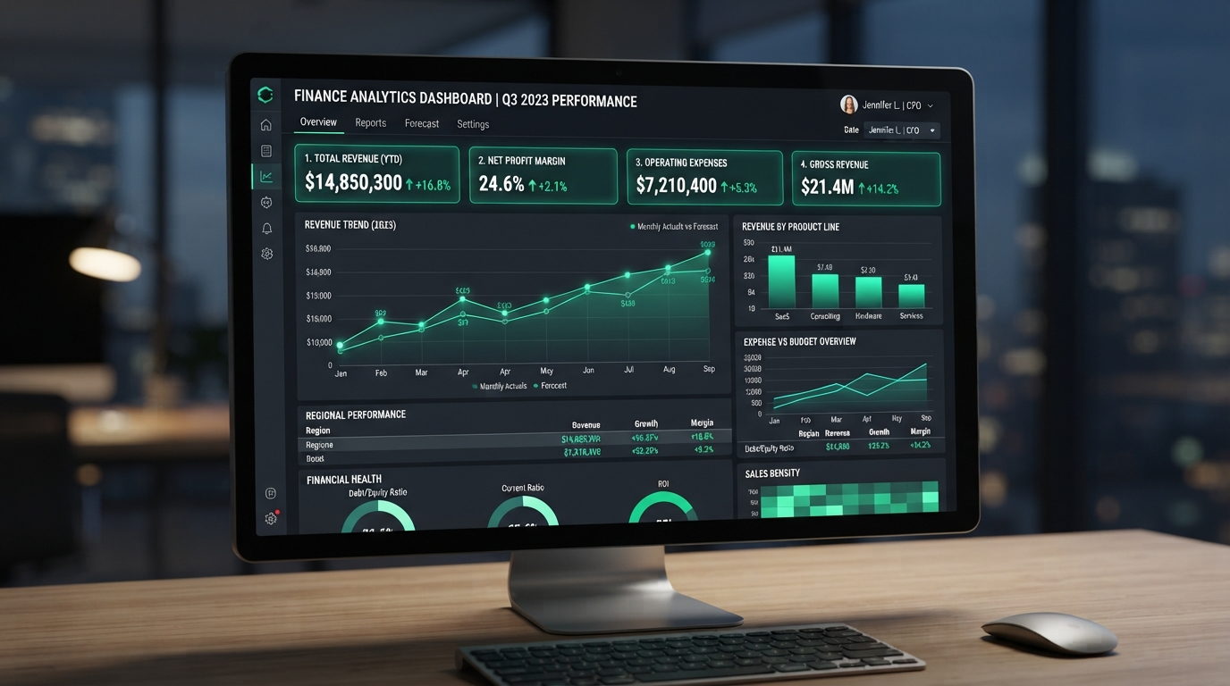 Data analytics dashboard
