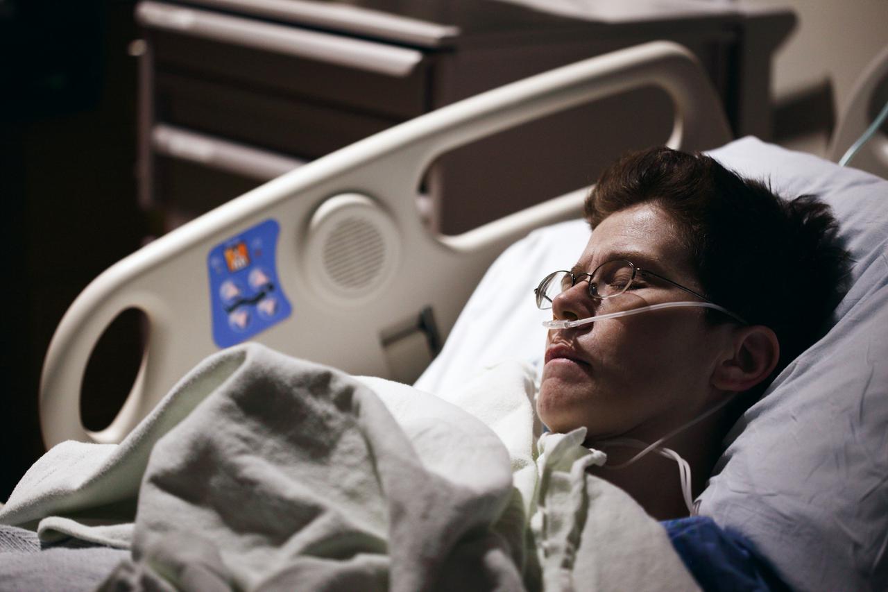 Patient recovering from surgery.