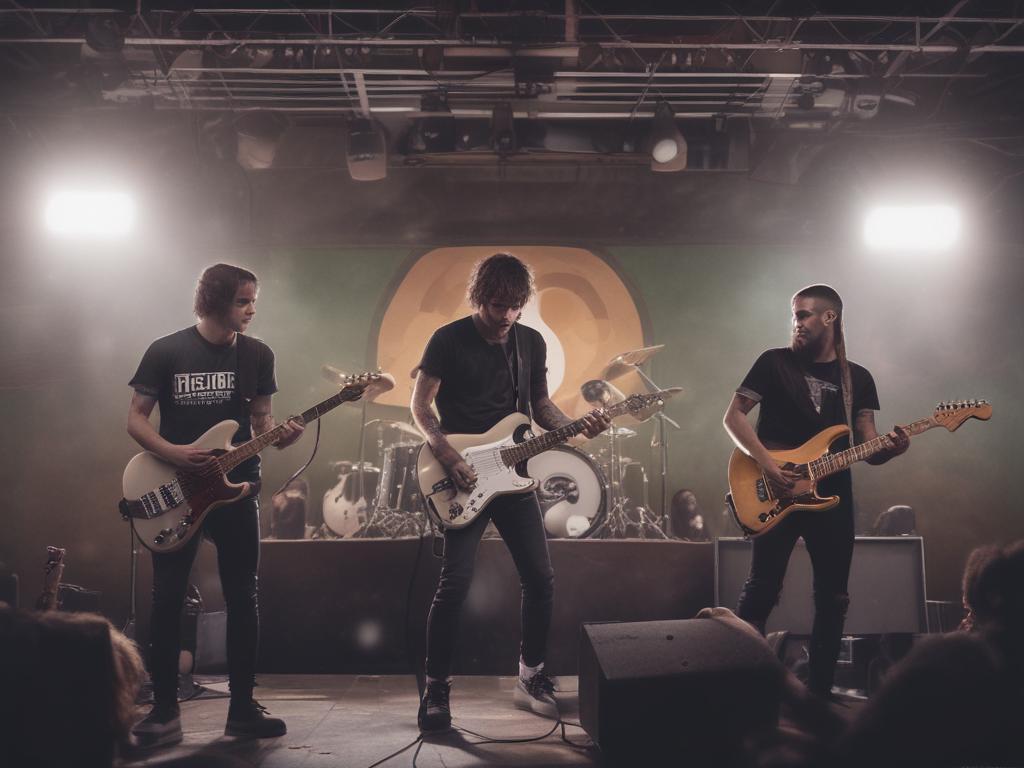 MIKABOMB live performance, pop punk band, energetic concert