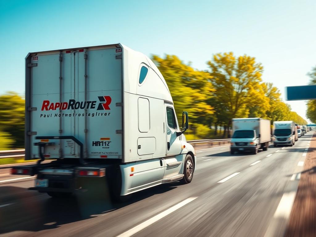 A close up shot of a hotshot trucking vehicle on