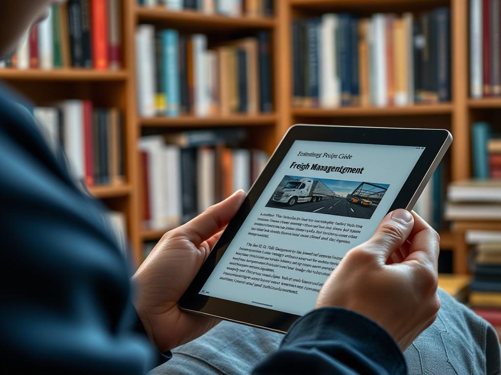 A close up shot of a person reading an ebook