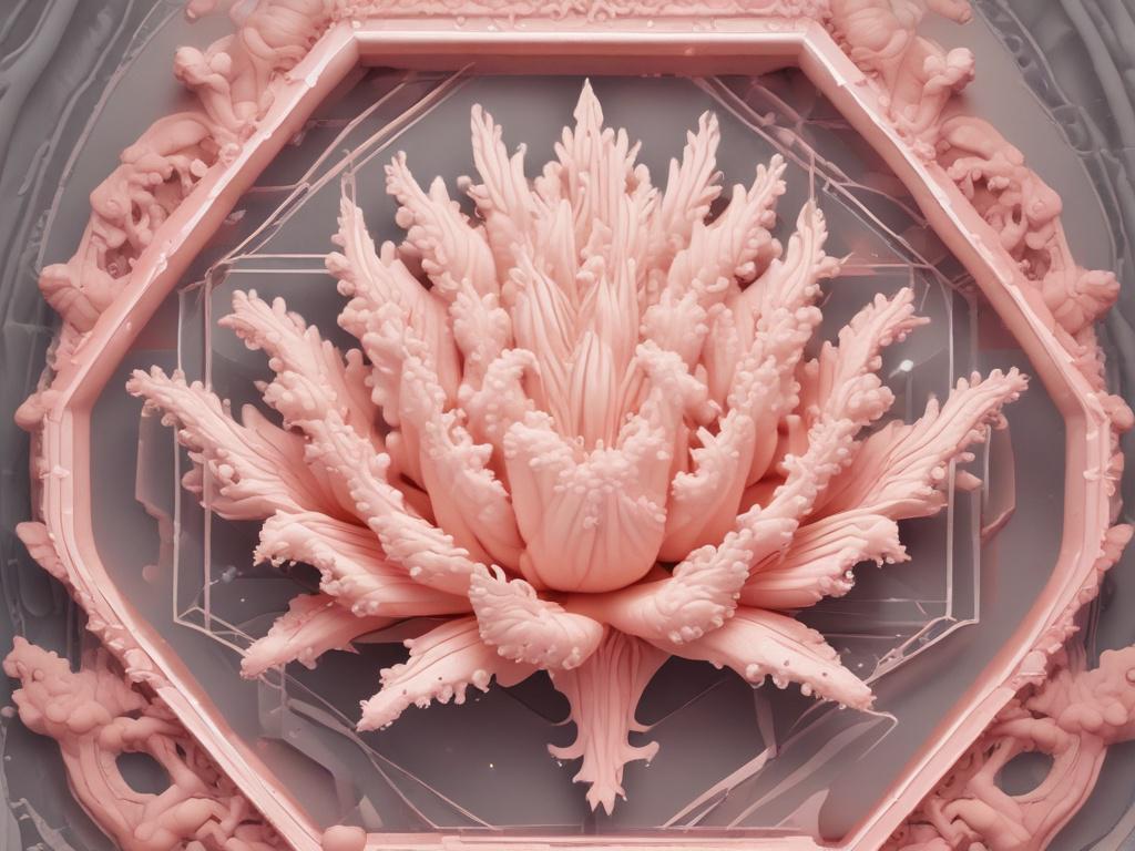 A realistic high resolution of a coral inspired geometric design,