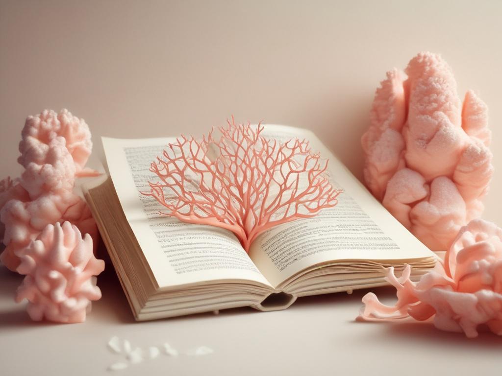 A realistic high resolution of an open book displaying geometric