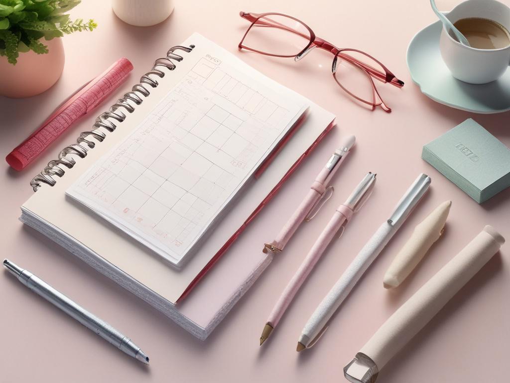 A realistic high resolution of a planner and financial tools