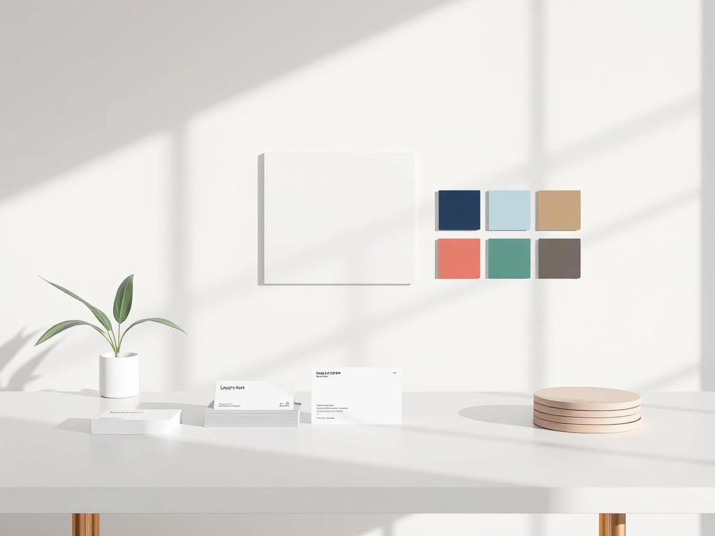A stylish branding mockup displayed on a clean table