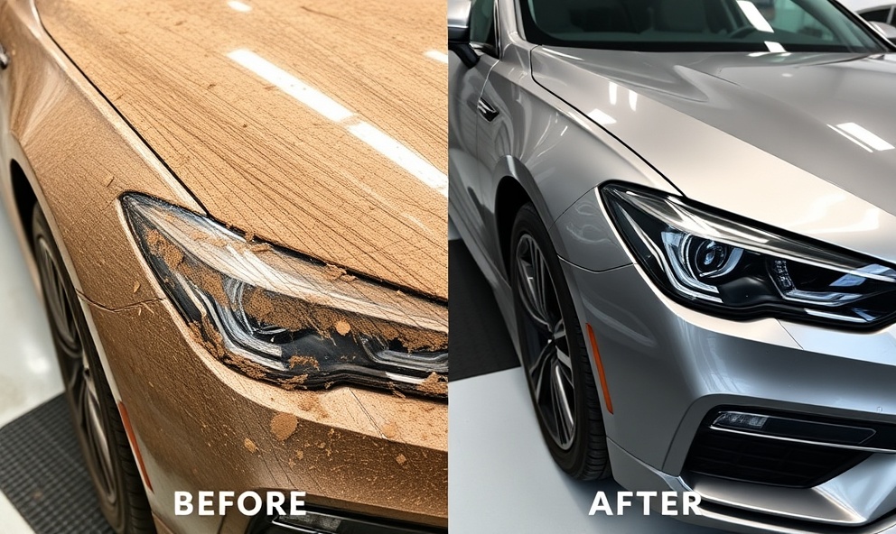 Before and after detailing