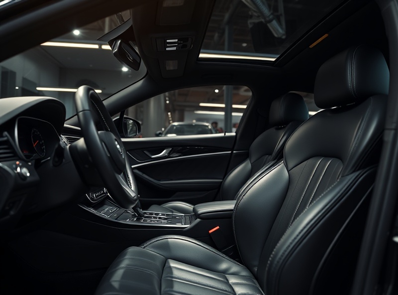 Luxury car interior detailing