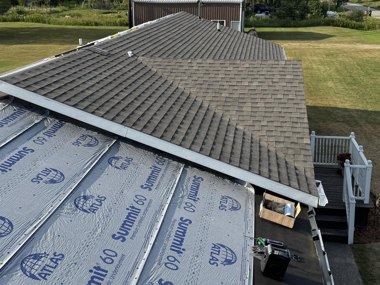 New roof installation