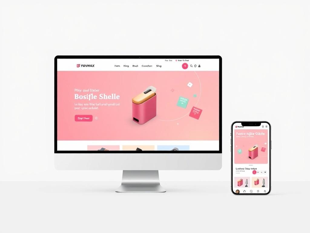 An inviting e commerce website displayed on a desktop and