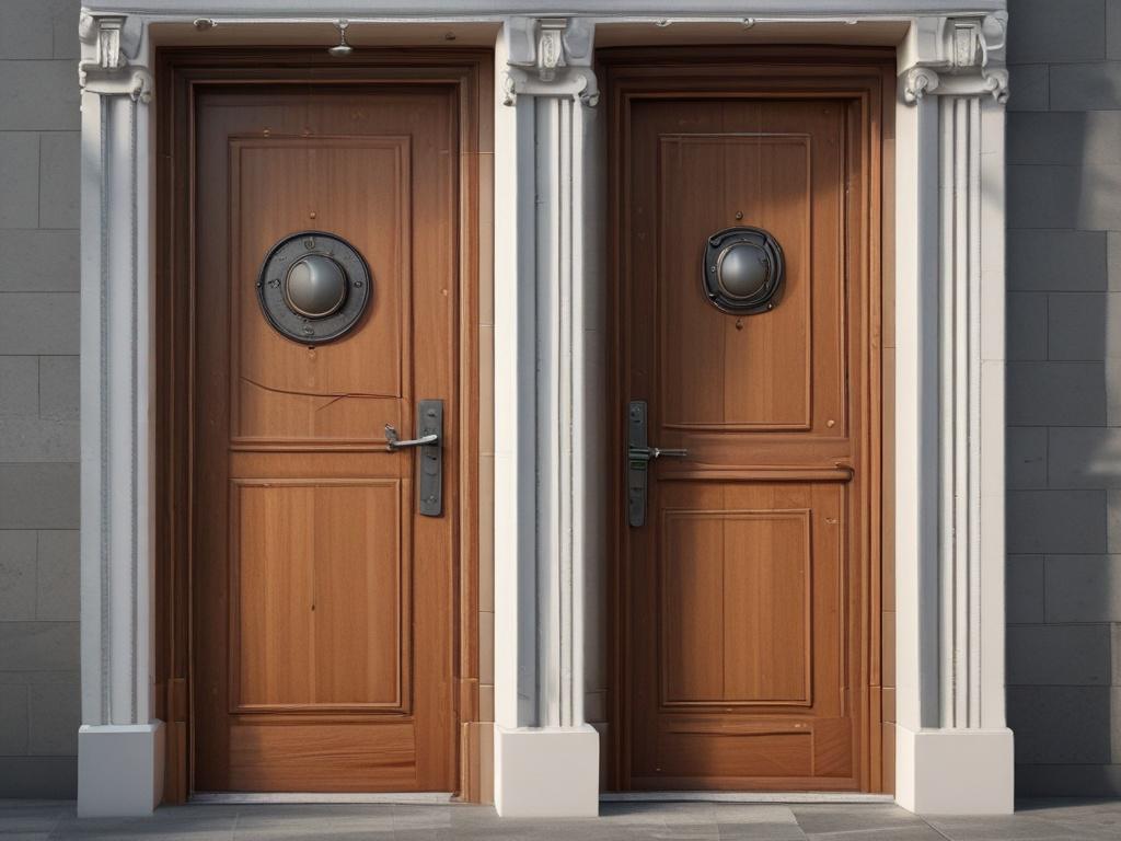 high-quality panel door, lake door, CNC patterned door, close-up view, hyper-realistic, realistic high-resolution photo, soft lighting, single subject, simple background, rgb(50, 170, 39) accent color