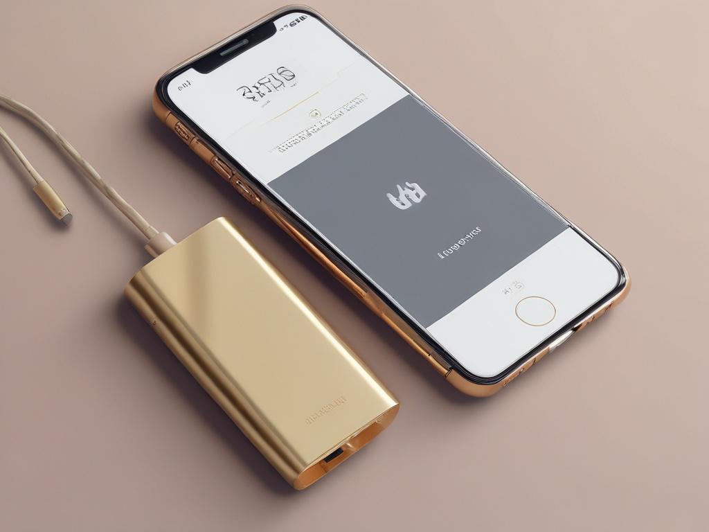 brass power bank, stylish charger, durable electronic accessory