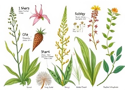 Field guide with local South Florida plants and botanical details