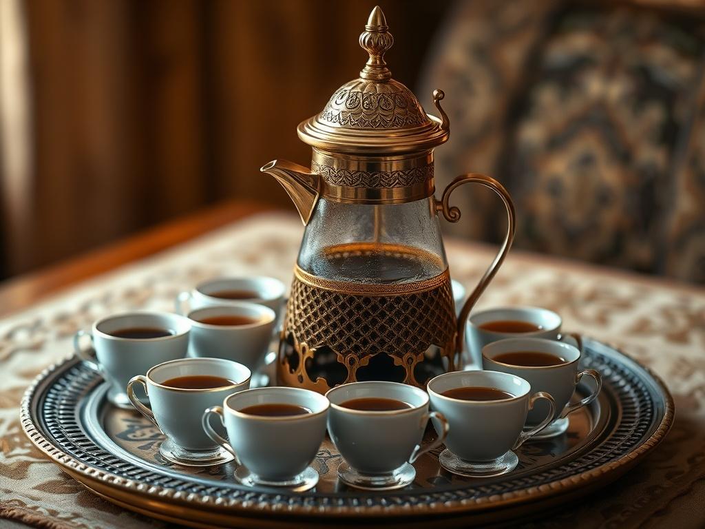 A realistic high resolution of a traditional Arabic coffee pot