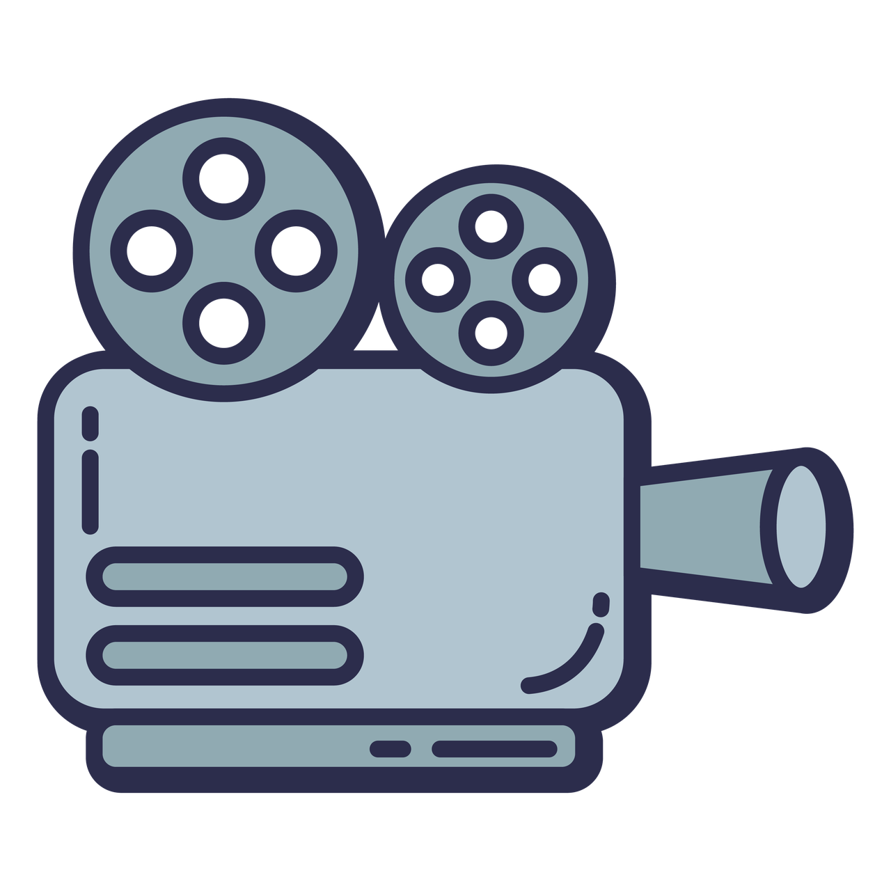 camera shooting  cinema movie illustration set fill style.png