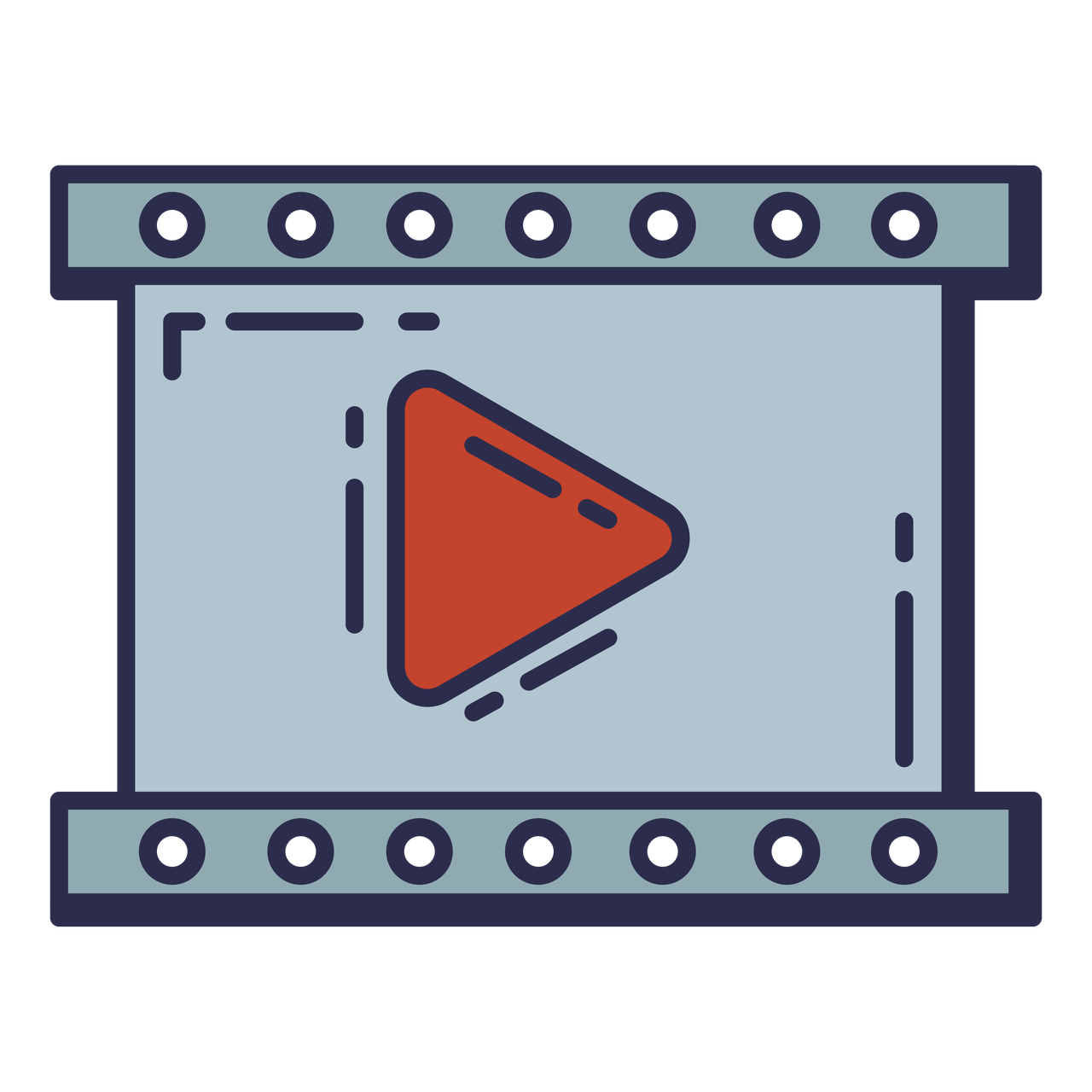 movie clip cinema movie   illustration set fill style.png