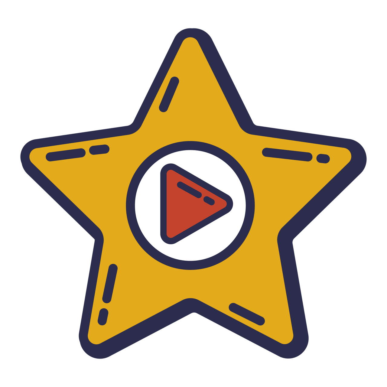 movie star cinema movie illustration set fill style.png