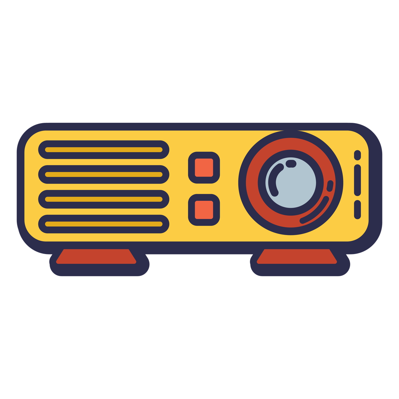 projector cinema movie illustration set fill style.png