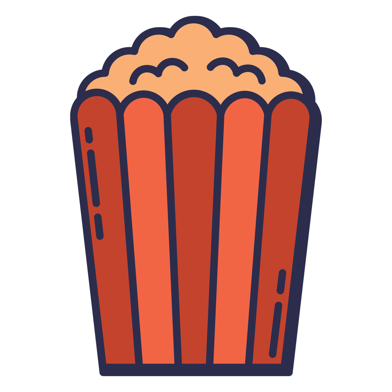 pop corn cinema movie illustration set fill style.png