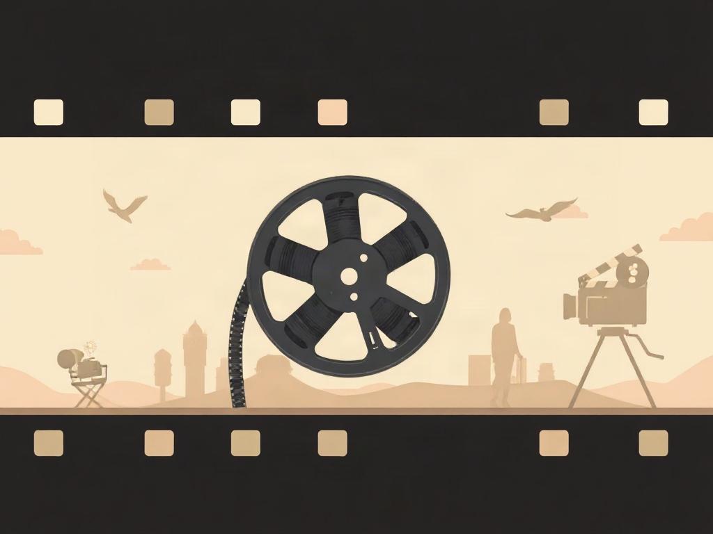 **Prompt for AI Image Generator:**

Create a high-quality illustration reflecting the theme “Exploring Independent Cinema: A Gateway to Diverse Stories.” The composition should feature a single, captivating subject: a vintage film reel, symbolizing the essence of independent cinema. The film reel should be placed prominently in the center of the image, inviting viewers to engage with the art of storytelling through film.

The background should be simple and clean, using soft pastel shades that evoke a sense
