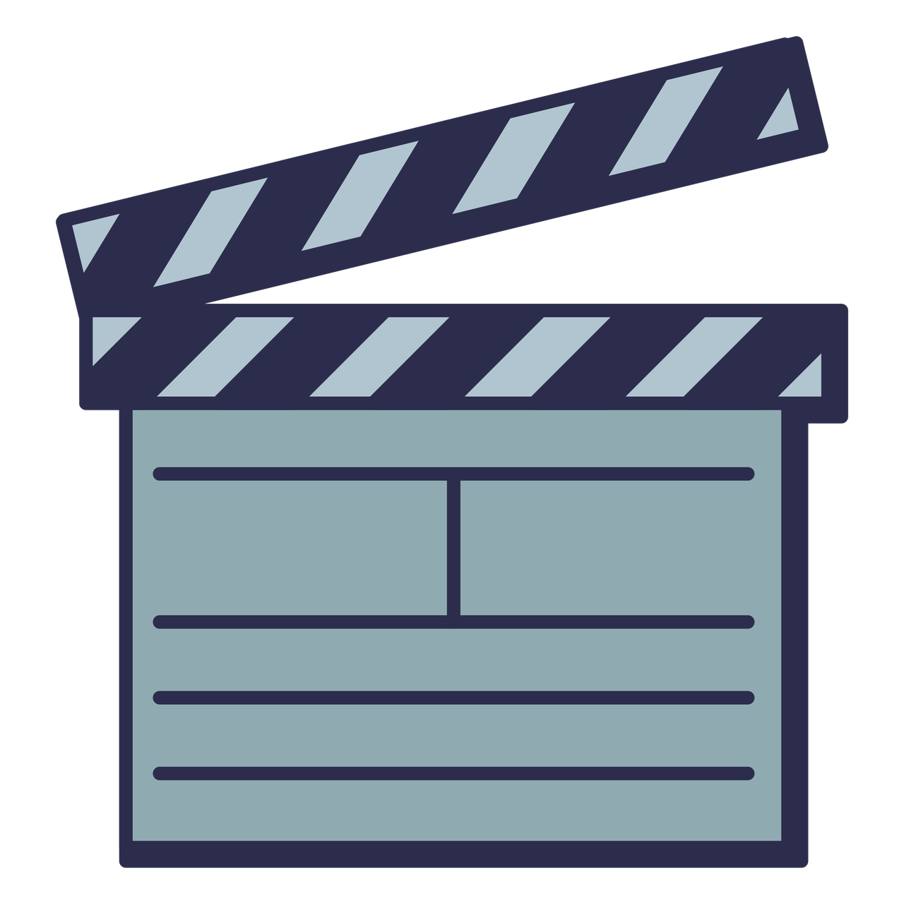 clapperboard cinema movie illustration set fill style.png