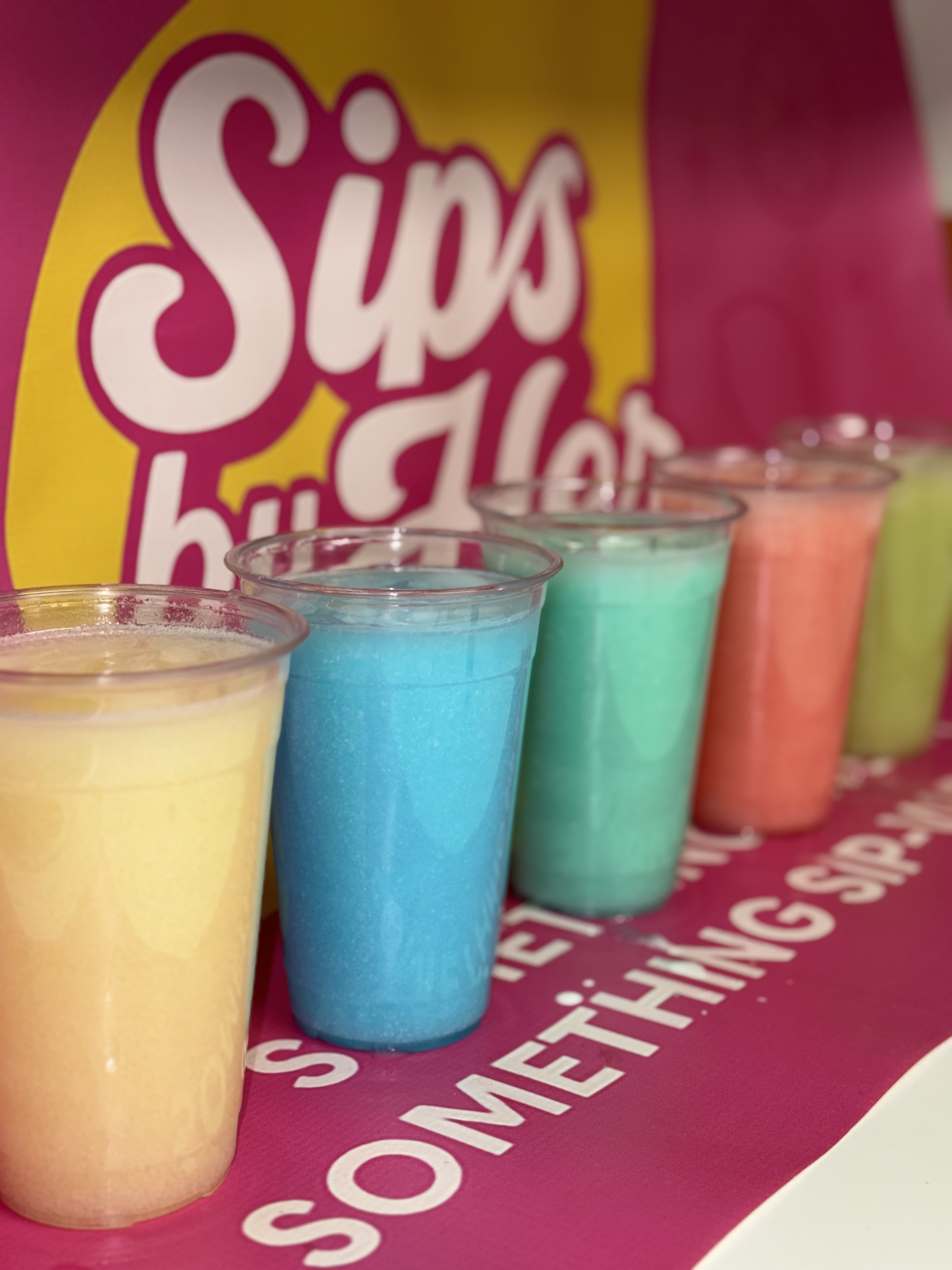 Colorful handcrafted lemonades and refreshers