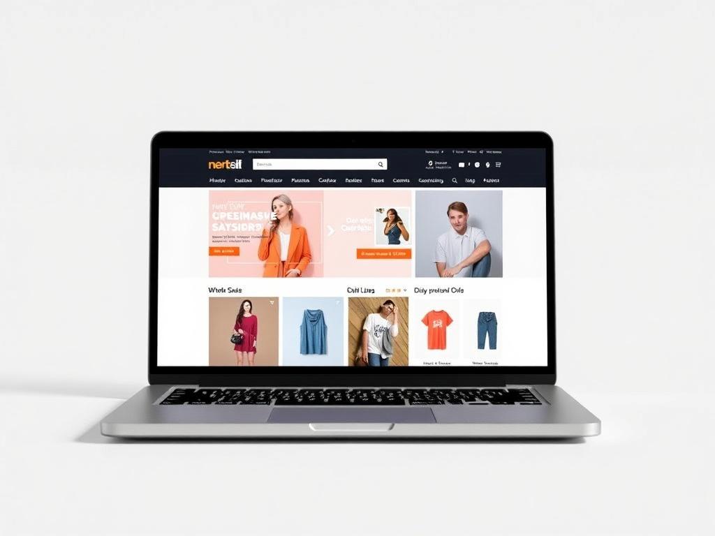A high resolution image of a modern e commerce website